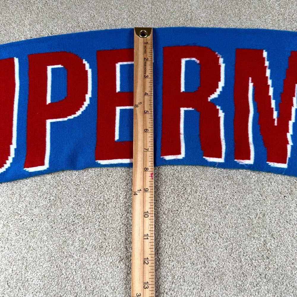 Superman Symbol Rectangle Scarf Scarves Unisex Blue Red DC Comics Tassel Winter